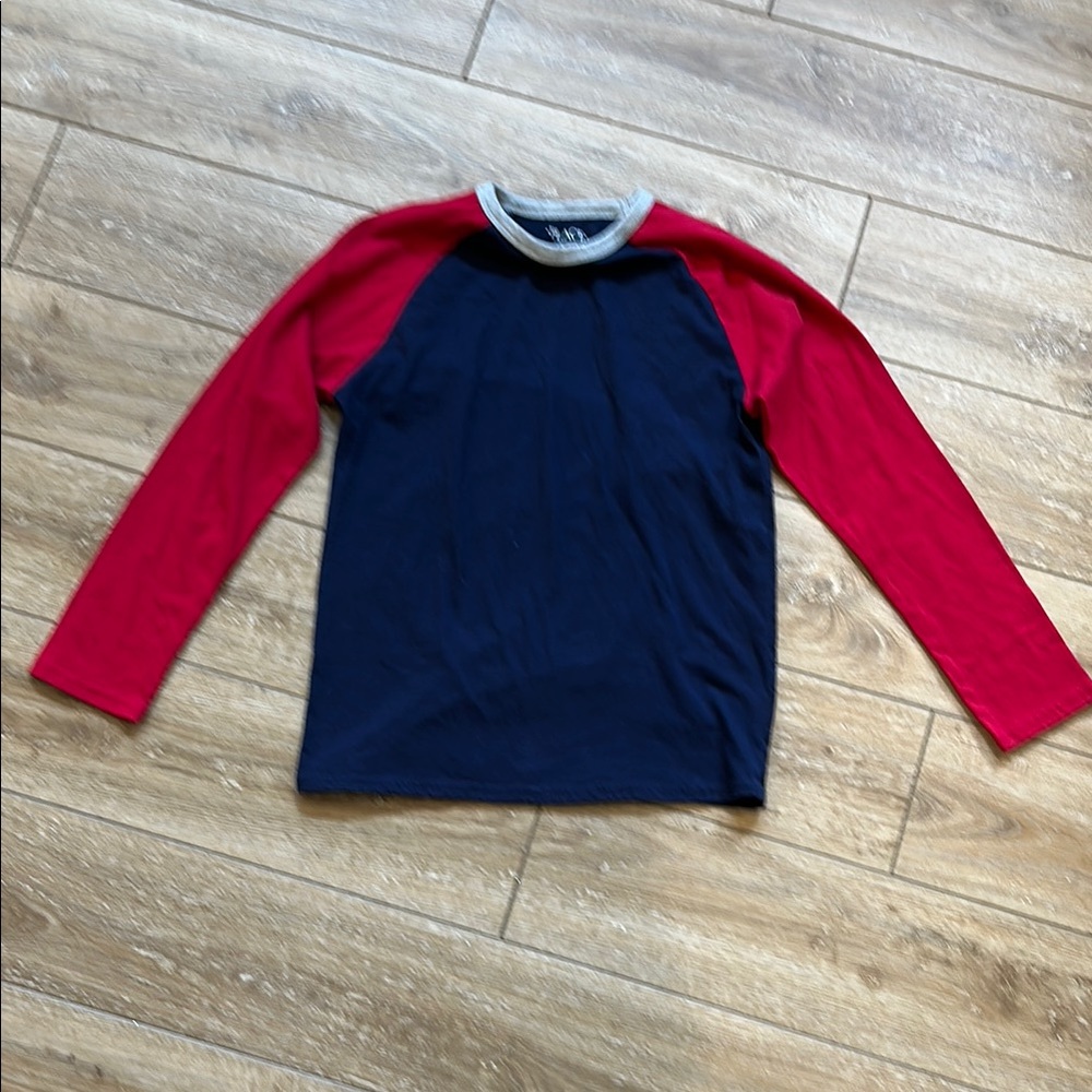 Children’s Place Boys Red and Blue Long Sleeve Jersey Shirt Size L 10-12